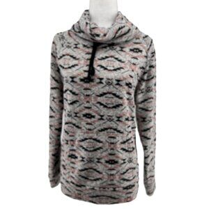 Derek Heart Aztec Cowl Neck Sweater size M comfy cozy